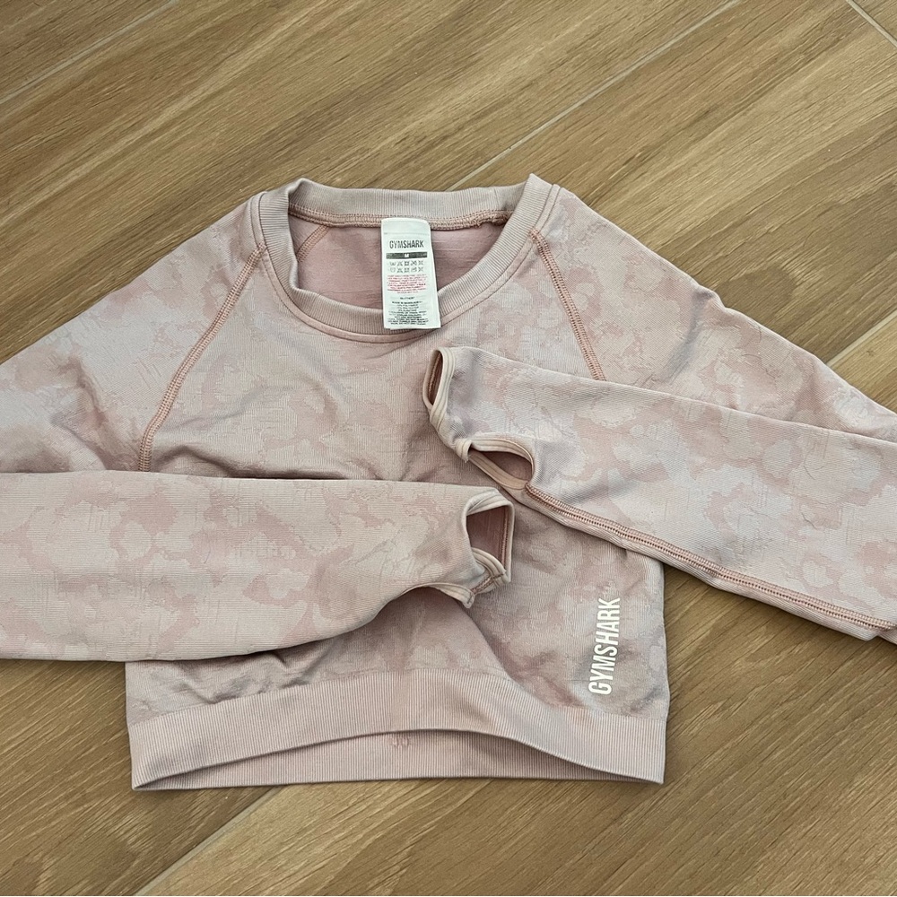 Gymshark Pink Cropped Sweatshirt